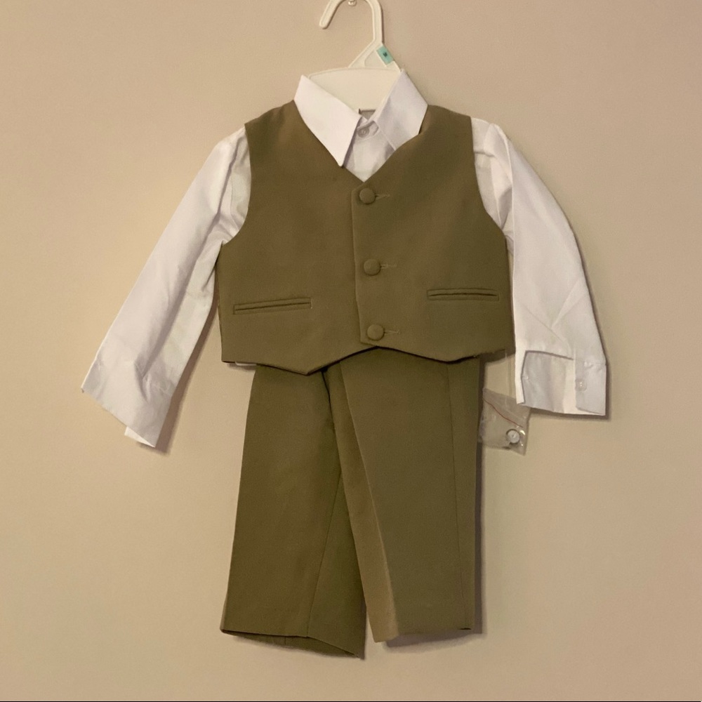 3 Piece Beige Toddler suit